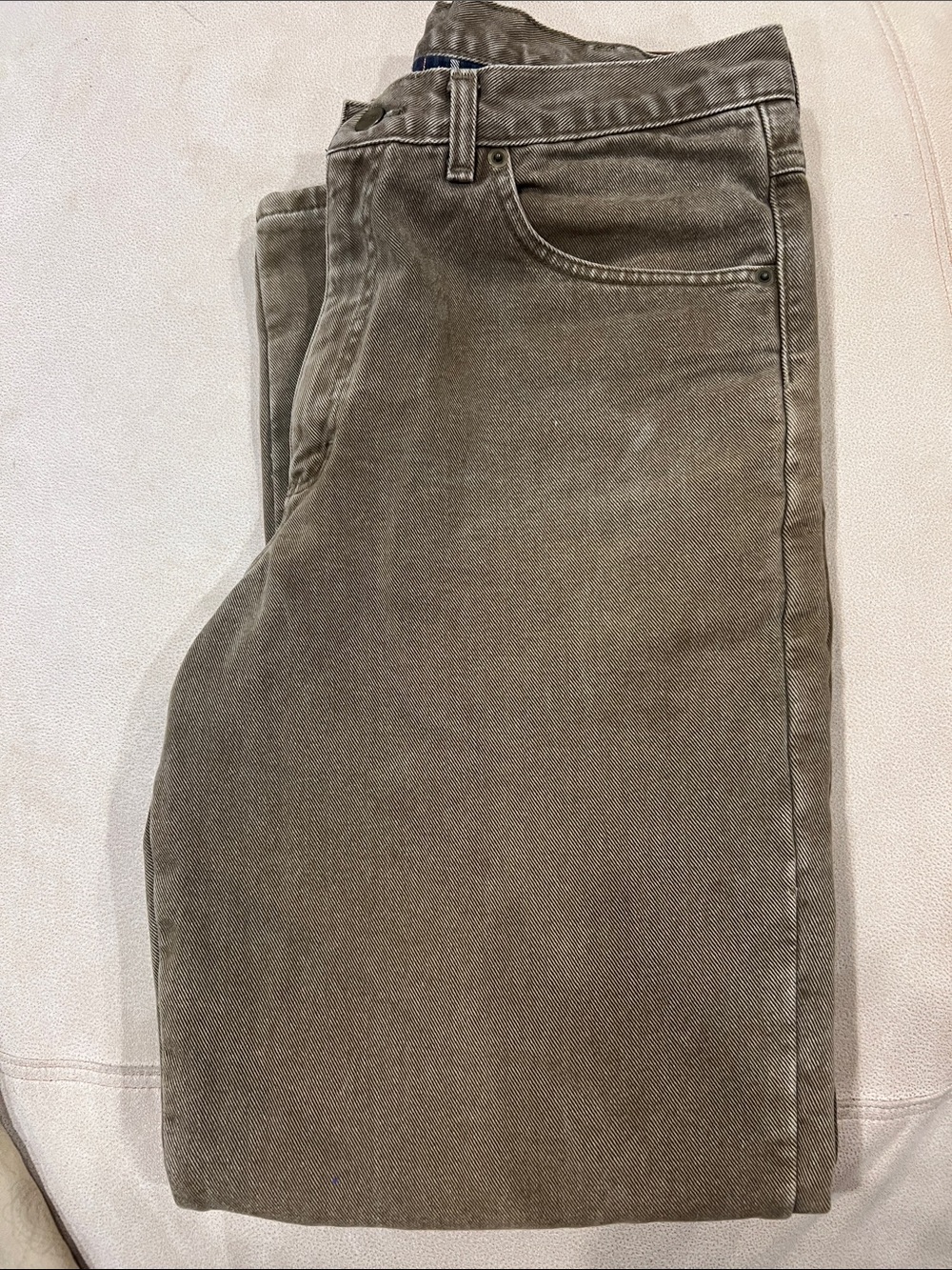Ll Bean fleece lined jeans - Greenish / tanish  -